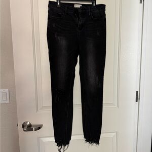 Altar'd State Black Ankle Cropped Jeans